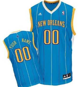 Men & Youth Customized New Orleans Hornets Blue Jersey->customized nba jersey->Custom Jersey